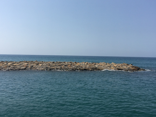 Breakwater at the diving center